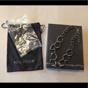 Silpada LARGE WAVY LINKS Sterling Silver Necklace